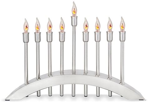 heavy stainless steel menorah in box|Stainless Steel Hanukkah Menorah .